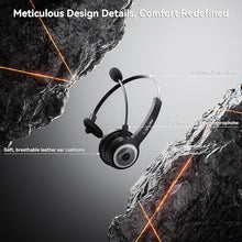 Load image into Gallery viewer, LEVN Wireless Headset with Mic for Work, Wireless Headphones with Mic (AI Noise Cancellation) &amp; Charging Base, 45 Hours Talk Time, Perfect for Work from Home/Office/Call Center/PC/Laptop/Zoom, Black
