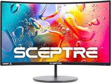 Load image into Gallery viewer, Sceptre Curved 24-inch Gaming Monitor 1080p R1500 98% sRGB HDMI x2 VGA Build-in Speakers, VESA Wall Mount Machine Black (C248W-1920RN Series)
