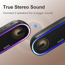 Load image into Gallery viewer, DOSS SoundBox Pro+ P300 Bluetooth Speaker with 40W Stereo Sound, Extra Bass, IPX6 Waterproof, TWS Pairing, Diverse Lights Show, 20H Playtime, Bluetooth 5.3 Speaker for Party, Camping, Beach
