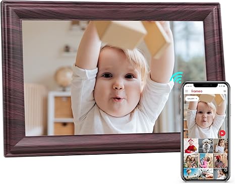 Digital Photo Frame, Canupdog IPS Touch Screen Digital Picture Frame,16GB Storage Motion Sensor Auto-Rotate Electronic FrameShare Photos via Frameo APP