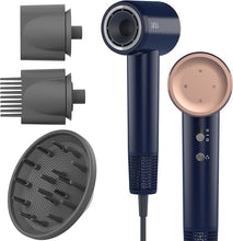 Load image into Gallery viewer, AINA Hair Dryer, Blow Dryer with Diffuser Brush Comb for Women - BLDC Hair Dryer - Brushless Motor, 110,000 RPM Lightweight, Ionic Travel, 3 Magnetic Attachments 110V/ALCI(Blue)
