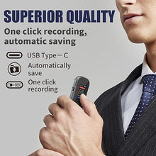 Load image into Gallery viewer, 64GB Digital Voice Recorder MP3 Playback Axismink Long Time Recording Device Dual Microphone Noise Reduction Chip Portable for Lecture Classroom Meeting Interview A-B Repeat Speaker Player Passwords
