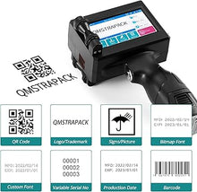 Load image into Gallery viewer, C10 Handheld Inkjet Printer Gun with Original Fast-Drying Ink Cartridge for Text QRCode Barcode Batch Number Label Image Expiry Date Portable Printer for Any Surface (Non-encrypted)
