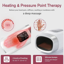 Load image into Gallery viewer, Hand Massager with Heat, Compression and Pressure Point Therapy for Carpal Tunnel &amp; Arthritis. LCD Display, Timer, Auto Shut-Off. Relieve Painful, Fatigue in Hands and Fingers for Women, Men
