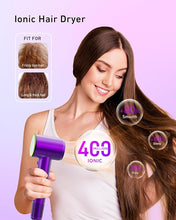 Load image into Gallery viewer, High-Speed Ionic Hair Dryer, 110,000 RPM, Lightweight &amp; Portable for Travel, Quiet Operation, Ideal for Women Thick Hair, Professional Salon Quality, Purple
