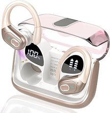 Load image into Gallery viewer, Wireless Earbuds 75hrs Bluetooth 5.3 Headphone Sport, 2024 Bluetooth Earbuds Stereo Deep Bass Over Ear Bud with Earhooks, ENC Noise Cancelling Mic, IPX7 Waterproof Earphone Rose Gold

