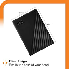 Load image into Gallery viewer, WD 1TB My Passport, Portable External Hard Drive, Black, backup software with defense against ransomware, and password protection, USB 3.1/USB 3.0 compatible - WDBYVG0010BBK-WESN
