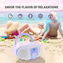 Load image into Gallery viewer, SingingWood GC01 Macarons Series Portable CD Player Boombox with AM FM Stereo Radio Kids CD Player LCD Display, Front Aux-in Port Headphone Jack, Supported AC or Battery Powered -Lavender
