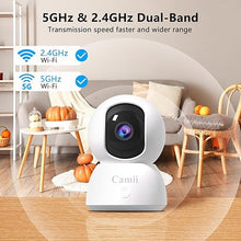 Load image into Gallery viewer, Indoor Camera, 2K Pet Cameras for Home Security Dual Band WiFi(2.4/5G), Security Camera with Phone App, 24/7 SD Card Storage, 2-Way Audio, Dog and Baby Monitor with Motion Detection, IR Night Vision
