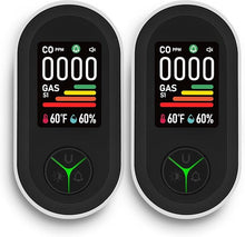 Load image into Gallery viewer, New Upgraded Plug-in Carbon Monoxide &amp; Natural Gas Detector with Screen Flip, 4-in-1 Combination CO &amp; Gas Detector with Temp/Humidity Sensor, CO, Propane, LPG, Explosive Gas Alarm (2-Pack)
