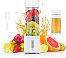 Load image into Gallery viewer, Portable Blender for Shakes and Smoothies,500ml Electric Juicer, 4000mAh Smoothie Blender with BPA-Free Material, USB Rechargeable Fresh Juice Blender for Travel, Gym, Outdoors, and Home, White
