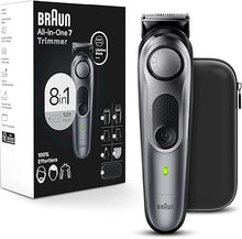 Load image into Gallery viewer, Braun All-in-One Style Kit Series 7 7410, 8-in-1 Trimmer for Men with Beard Trimmer, Body Trimmer for Manscaping, Hair Clippers &amp; More, Braun’s Sharpest Blade, 40 Length Settings, Waterproof
