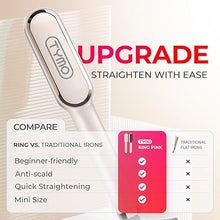 Load image into Gallery viewer, Hair Straightener Brush, TYMO Ring Hair Straightener Comb Straightening Brush for Women with 5 Temps 20s Fast Heating &amp; Dual Voltage, Gold
