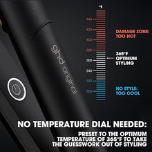 Load image into Gallery viewer, ghd Original Styler ? 1&quot; Flat Iron Hair Straightener, Optimum Styling Temperature for Professional Salon Quality Results, No Extreme-Heat Styling Damage, Ceramic Heat Technology ? Black
