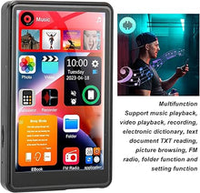 Load image into Gallery viewer, X20 MP3 Player with Bluetooth, 4.0 HD Full Touch Screen Music Player, Lossless HiFi Sound, Up to 256GB Memory Expansion, Portable Walkman for Sport Study (Black)
