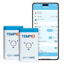 Load image into Gallery viewer, TEMPIQ 2-Pack WiFi Temperature &amp; Humidity Sensor - App Integration, Real-Time Alerts, for 2nd Home, AirBnb, RV,Freezer and Server Room Monitoring, Remote Indoor &amp; Outdoor Hygrometer &amp; Thermometer
