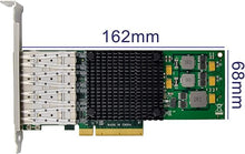 Load image into Gallery viewer, 10Gb PCI-e 3.0 X8 NIC Network Card,Quad- SFP+ Port, with Broadcom BCM57840 Controller, PCI Express Ethernet LAN Adapter Support Windows Server/Linux/VMware
