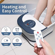 Load image into Gallery viewer, Collapsible Foot Spa Bath Massager with Heat, Bubbles, Pedicure Foot Spa with 8 Rollers, Foot Spa Tub for Stress Relief, Foot Soaker with Mini Acupressure Massage Points &amp; Temperature Control
