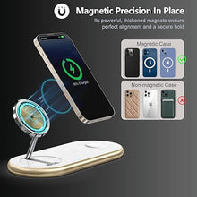 Load image into Gallery viewer, 2025 Upgraded 3 in 1 Charging Station for Apple Devices, Fast Magnetic Mag-Safe Wireless Charger Stand for iPhone 16/15/14/13/12 Series &amp; Apple Watch 1-9/Ultra &amp; AirPods Pro (Gold)
