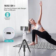 Load image into Gallery viewer, Auto Face Tracking Phone Holder, No App Required, 360° Rotation Face Body Phone Tracking Tripod Smart Shooting Camera Mount for Live Vlog Streaming Video, Rechargeable Battery-White
