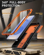 Load image into Gallery viewer, Poetic Spartan Case for Galaxy S25+ Plus 6.7&quot;, [Slide Camera Cover] [Screen Protector Works with Fingerprint ID] Military Grade Rugged Shockproof S25 Plus Phone Case with Kickstand, Metallic Orange
