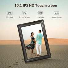 Load image into Gallery viewer, 10.1 Inch WiFi Digital Picture Frame, 1280x800HD IPS Touch Screen Digital Photo Frame Electronic,16GB Memory, Auto-Rotate, Wall Mountable, Share Photos/Videos Instantly via Uhale App from Anywhere
