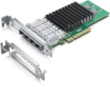 Load image into Gallery viewer, 4 Port SFP+ PCIe NIC 10Gb Converged Network Adapter for Intel X710-DA4, with Intel XL710-BM1 Controller, PCIe 3.0 X8, Quad SFP+ Ports (X710DA4FH), Support Windows Server/Linux/VMware ESXi/FreeBSD/UEFI
