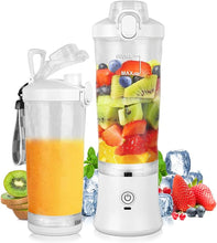 Load image into Gallery viewer, Portable Blender 20oz Large Capacity, 6 Blades Mini Blender for Shakes and Smoothies, BPA Free Personal Blender with Rechargeable USB, Fresh Juice Blender for On the Go, White
