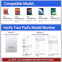 Load image into Gallery viewer, for ipad 9th/8th/7th Generation Case with Keyboard, for ipad Air 3rd/Pro 10.5 Detachable Keyboard Case with Touchpad, Pencil Holder, 2 BT Device Connection
