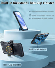 Load image into Gallery viewer, FNTCASE for Samsung Galaxy S25-Plus Case: Military Grade Rugged Cell Phone Cover with Kickstand &amp; Holster | Shockproof TPU Protection Bumper Matte Textured Design for Samsung S24 Plus Cases (Blue)
