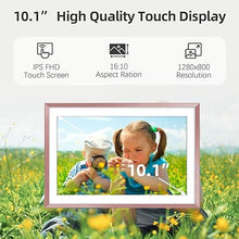 Load image into Gallery viewer, Digital Picture Frame?Built-in 16GB| WiFi Digital Photo Frame with 10.1&quot; Touch Display, Send Picture/Video via Frameo/USB/Micro SD, Easy Setup, Great Gifts | Rose Pink
