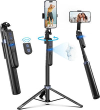 Load image into Gallery viewer, Auto Face Tracking Tripod 360 Rotation with Stand,Android and iPhone Tripod Holder with Remote and Gesture Control, No App,Built-in Tracking Camera Selfie Stick Tripod for Vlog Video Recording Tiktok
