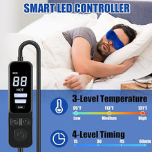 Load image into Gallery viewer, Heated Eye Mask, Dry Eye Mask Heat Eye Compress with Flaxseed, Warm Eye Compress Heating Pad with Temperature Timer Control for Sleep, Blepharitis, Dark Circles, MGD, Puffy Eyes (Blue)
