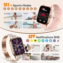 Load image into Gallery viewer, Smart Watch for Women with Diamond Jewelry Watchband, Alexa Built-in, IP68 Waterproof Activity Fitness Tracker with Bluetooth Call, 1.8&quot; Smartwatch with Heart Rate/SpO2/Sleep Monitor, 101+ Sports Mode
