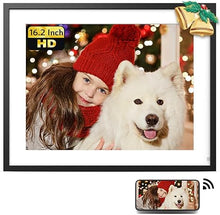 Load image into Gallery viewer, NexFoto 16.2 Inch 32GB WiFi Extra Large Digital Picture Frame Smart Digital Photo Frame with HD IPS Touch Screen, Remote Control, Auto-Rotate, Share Photos Video via App &amp; Email, Gifts for Mom Men
