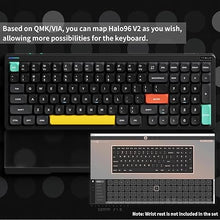 Load image into Gallery viewer, nuphy Halo96 V2 Wireless Keyboard,Gasket Structure,96% Hot Swappable Gaming Keyboard, 99 Kyes RGB Backlit Mechanical Keyboard, Support QMK/VIA,Bluetooth/USB-C/2.4GHz-Black,Mint Switches (37gf).
