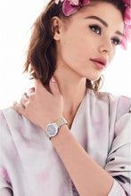 Load image into Gallery viewer, Citizen Eco-Drive Ladies' Disney Princess Ariel "Sea the Real Me" Two Tone Gold Tone Diamond Watch, Blue Dial, Sapphire Crystal, 30mm (Model: EX1499-50W)
