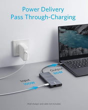 Load image into Gallery viewer, Anker USB C Hub, PowerExpand 11-in-1 Docking Station, with 4K@60Hz HDMI and DP, 100W Power Delivery, USB-C and 3 USB-A Data Ports, 1 Gbps Ethernet, 3.5mm Audio, microSD and SD Card Reader
