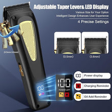 Load image into Gallery viewer, Professional Hair Clippers for Man,Hair Clippers Electric Shavers Razor T-Blade Hair Trimmer, 3 in 1 Cordless Barber Trimmer Bald Shavers LED Display Gifts
