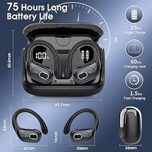 Load image into Gallery viewer, Wireless Earbuds 75hrs Bluetooth 5.3 Headphone Sport, 2024 Bluetooth Earbuds Stereo Deep Bass Over Ear Bud with Earhooks, ENC Noise Cancelling Mic, IPX7 Waterproof Earphone for Workout/Running
