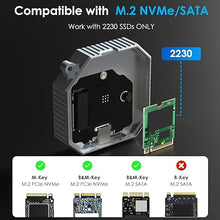 Load image into Gallery viewer, WAVLINK Magnetic M.2 2230 NVMe/SATA SSD Enclosure, 10Gbps USB C 3.2 Gen2 Adapter, Aluminum External Case for iPhone 16/15 Pro Max ProRes, Supports M and B+M Key NVMe SSD &amp; B+M Key SATA SSD(up to 8TB)
