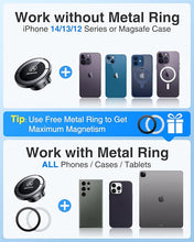 Load image into Gallery viewer, VANMASS Ultra Magnetic Car Phone Holder [2024 Strongest Magnet] for MagSafe Car Mount Suction Cellphone Stand for Dashboard Windshield Vent,Dash Mobile Accessories for iPhone 16 15 14 13 12 11 Android
