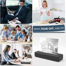Load image into Gallery viewer, HPRT MT810 Portable Printers Wireless for Travel, Bluetooth Printer Compatible with Android iOS Phones &amp; Laptops Support 8&quot; &amp; 4&quot; Thermal Roll Paper Suitable for Home Vehincles Office Business

