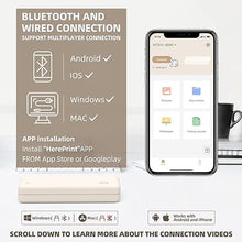 Load image into Gallery viewer, HPRT Portable Printers Wireless for Travel - MT810 Bluetooth Thermal Inkless Compact Printer, Paper Rolls Mobile Printing for Vehicles Office, Compatible with iPhone Android &amp; Laptop
