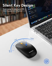Load image into Gallery viewer, Foldable Keyboard and Mouse, Samsers Folding Bluetooth Keyboard Mouse Combo, 2.4G + BT5.0 x 2, Full-Size Portable Travel Keyboard &amp; USB-C Rechargeable Wireless Mouse for iOS Android Windows Mac OS
