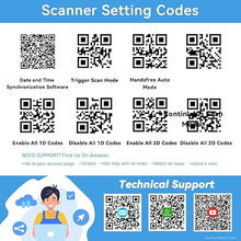 Load image into Gallery viewer, Alacrity Upgraded 2D Industrial Barcode Scanner with Wireless Charging Stand, 1968 Feet Transmission Distance 433Mhz Wireless &amp; Bluetooth 2in1 Barcode Reader, Shock Dust Proof Hands Free, Green
