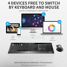 Load image into Gallery viewer, RAPOO Wireless Keyboard and Laser Mouse Combo,Multi Device (Bluetooth 4.0+3.0+2.4G) Keyboard and Mouse Set,Ultra-Slim Computer Keyboard Compact Design for Windows/Android/Mac OS
