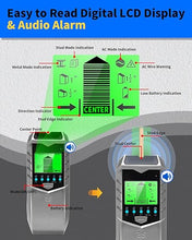 Load image into Gallery viewer, Stud Finder Wall Scanner, 5 IN 1 Upgraded Accuracy LCD Display Wall Wood Metal Stud Finder Detector, Stud Sensor Beam Finder for Center and Edge of Wood AC Wire Metal Studs Joist Pipe
