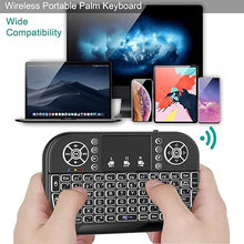 Load image into Gallery viewer, Mini Bluetooth Keyboard Portable Keyboard Remote Control Touchpad Mouse Combo, 2.4GHz RF Multi Touch, Rechargeable Handheld Keyboard Controller for Smartphones, PC, Tablet, Laptop
