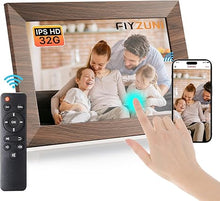 Load image into Gallery viewer, 10.1 Inch Digital Picture Frame with 32GB Storage, WiFi Digital Photo Frame, 1280x800 IPS Touch Screen, Auto-Rotate,Wall Mountable, Share Photo/Video via Free App frameo from Anywhere
